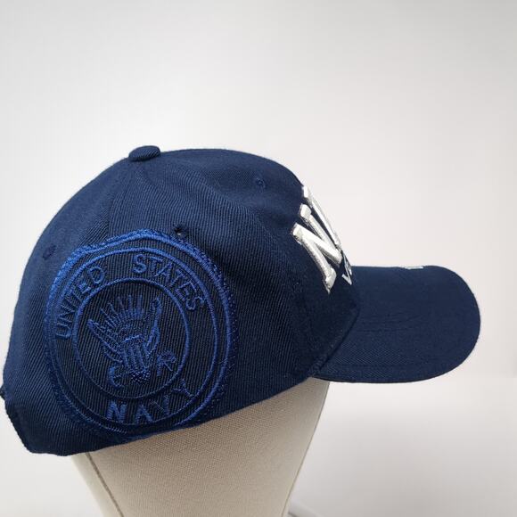Navy Veteran U.S. Navy Strapback Baseball Cap Blue One Size Brigade K&S Unique - Picture 5 of 9